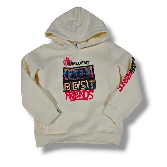 Highly Undrtd Kids Hoodie Cream "Some Of My Best Friends" Graphic – Size 4/5 - Picture 1 of 8